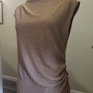 LOFT Metallic Bronze Shimmer Tank